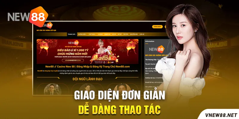 Nhà cái New88 là sòng bạc trực tuyến thuộc liên minh OKVIP, cung cấp đa dạng các sản phẩm cá cược như casino, xổ số, bắn cá, đá gà, và cá cược thể thao.