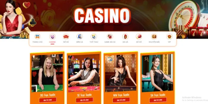 Các game casino nổi bật tại 78win