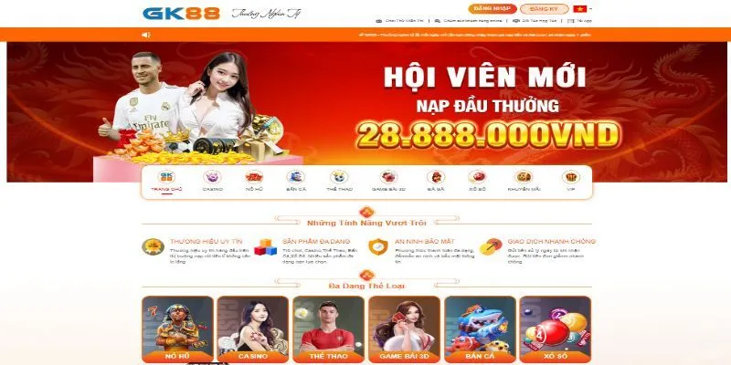 Những trò chơi nổi bật tại Casino GK88