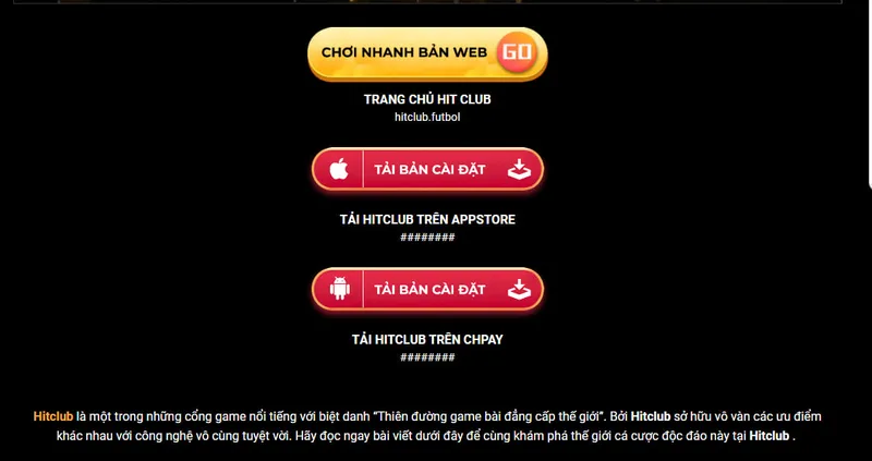 Hướng dẫn tải app Hitclub trên các hệ điều hành