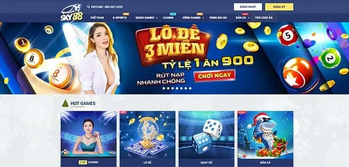 sky88 mang đến một trải nghiệm như đặt chân vào một sòng bạc