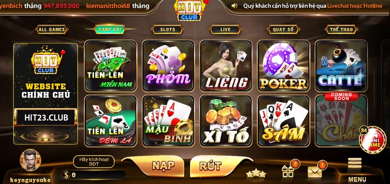 Tại Hit Club, mỗi game bài đòi hỏi một chiến lược khác nhau.