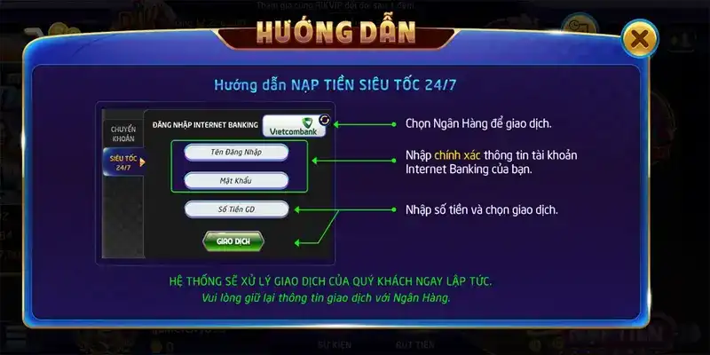 Cách Nạp Tiền Vào Tài Khoản Rikvip