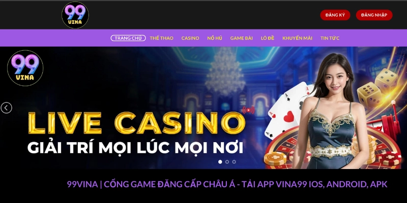 Giao diện app mượt mà, hỗ trợ rút tiền tại 99vina nhanh.