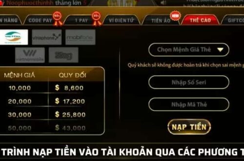 Hướng dẫn chi tiết cách nạp tiền game Tài Xỉu Hitclub