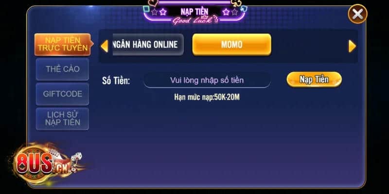 Cách Nạp Tiền Vào Tài Khoản 8us Cực Kỳ Đơn Giản