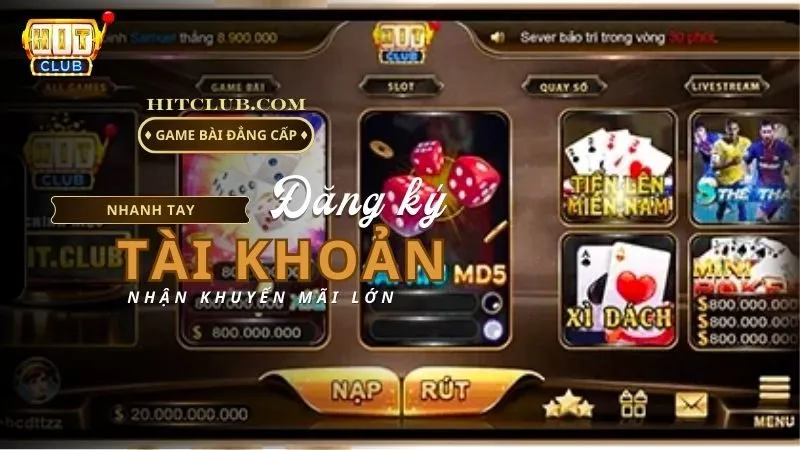 Ưu đãi quà tặng khi đăng ký HitClub cho người mới.