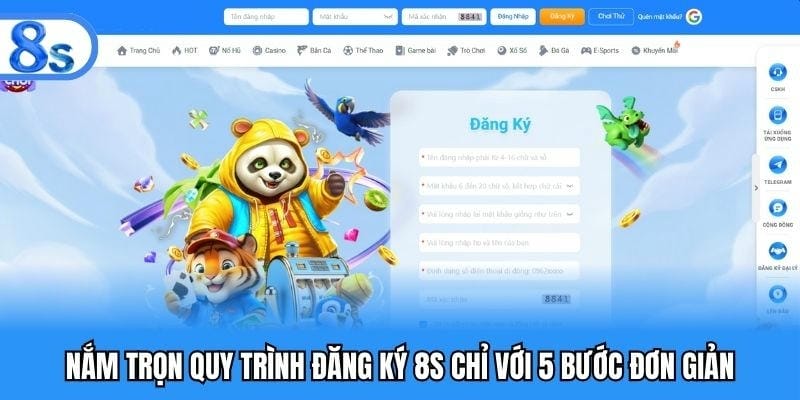 Hướng dẫn chi tiết cách đăng ký tại nhà cái 8S