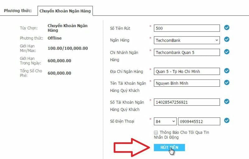 Giao diện đăng ký tài khoản tại nhà cái W88 đơn giản