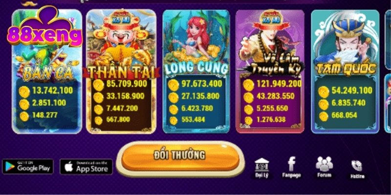 Các sản phẩm game tại Xeng88