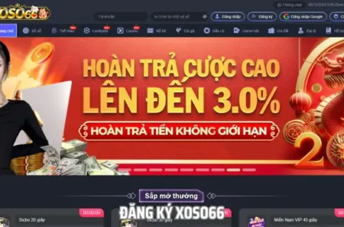  Giao diện nhà cái Xoso66 hiện đại, thân thiện với người chơi.