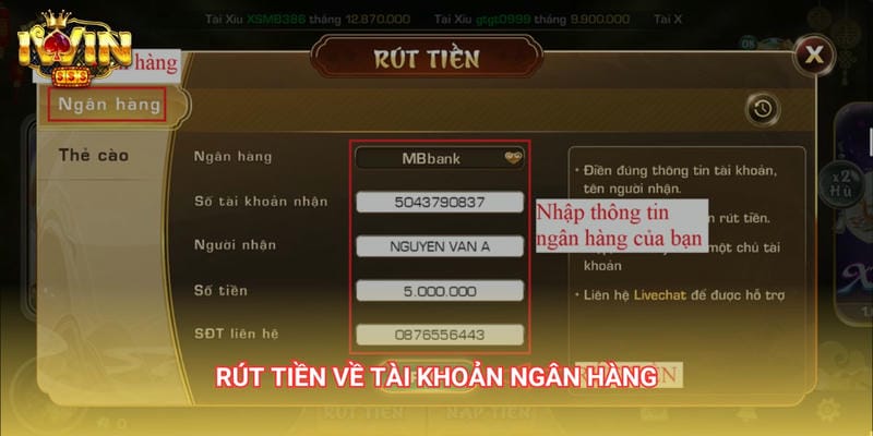 Rút tiền iWin68 về ví điện tử nhanh chóng, tiện lợi.