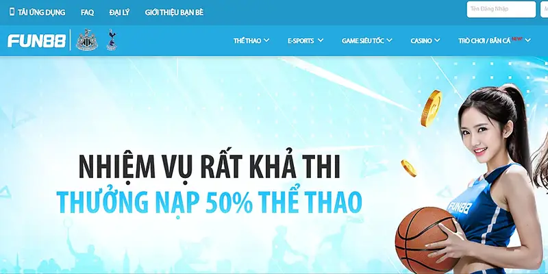 Nạp tiền lần đầu nhận bonus qua link vào Fun88.