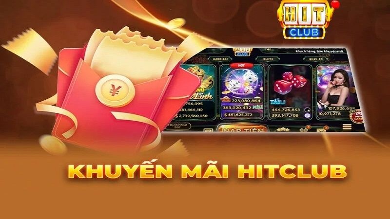 Cổng game Hitclub rực rỡ với banner ưu đãi chào mừng tân thủ.