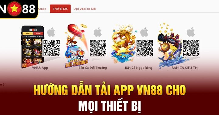  Giao diện tải app VN88 trên Android và iOS đơn giản, nhanh chóng.