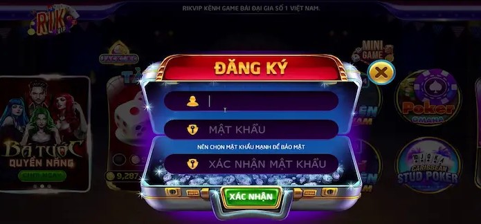 Đăng ký Rikvip: bước đầu trở thành tài phiệt game online
