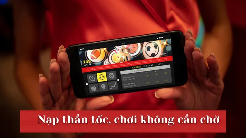  Màn hình xác nhận nạp tiền NOHUWIN thành công trong 1 phút.