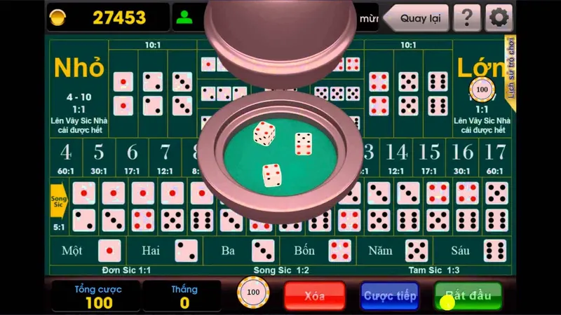  Bàn cược Sicbo tại KUBET88 với các cửa Small và Big rõ ràng, dễ đặt cược.