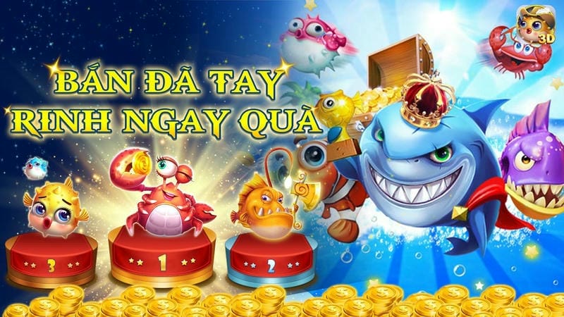 Đồ họa game bắn cá rực rỡ tại Mayclub, thu hút tân thủ.