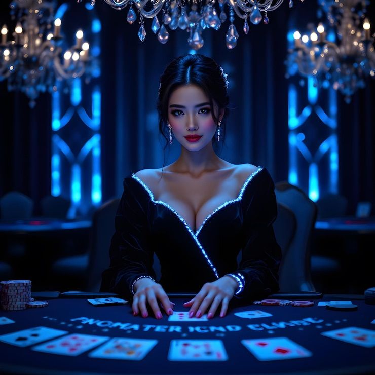 Dealer chia bài trực tiếp tại sảnh Live Dealer HUBET, chân thực từng giây.
