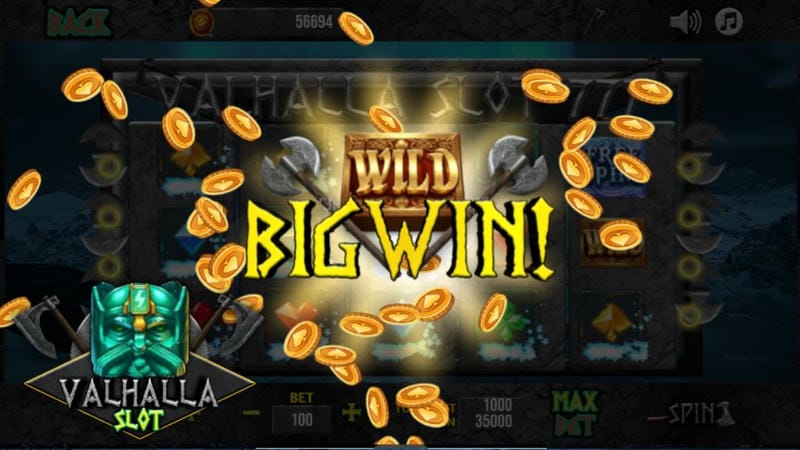 Biểu tượng búa thần Thor trong Slotgame F8bet Đường Đến Valhalla