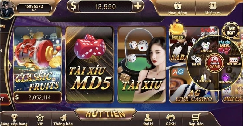 Giao diện game Tài Xỉu MD5 hiện đại tại nhà cái King88