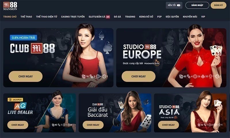 Giao diện xem trực tiếp bóng đá tại nhà cái M88