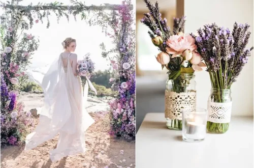 Sắc tím Lavender mang đến một không gian cưới vừa lãng mạn, vừa tinh tế lại vô cùng hiện đại và độc đáo