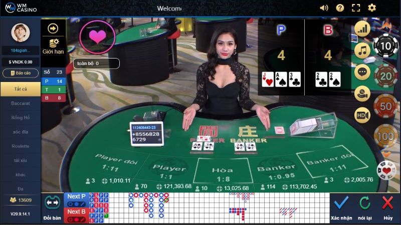 Điểm trong Baccarat tính đơn giản
