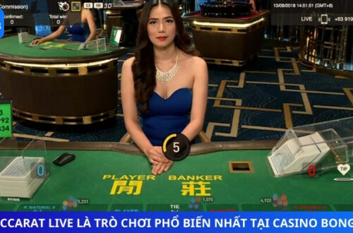 Baccarat live là trò chơi phổ biến nhất tại Casino Bong88