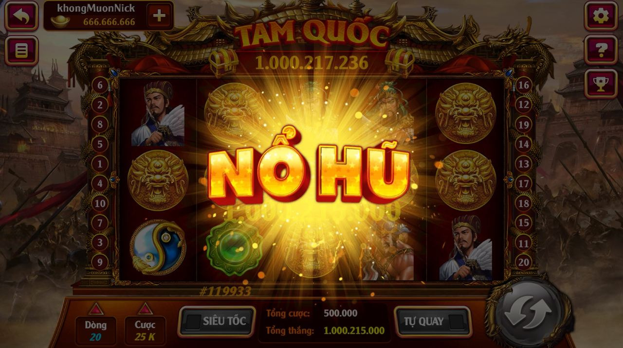 Thời điểm Nổ hũ Tam Quốc dễ nổ hũ dịp cuối tháng