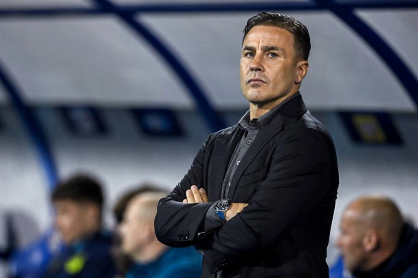 Head Coach of Dinamo Zagreb Fabio Cannavaro looks on during the UEFA Champions League 2024/25 League Phase MD8 match between GNK Dinamo and AC Milan